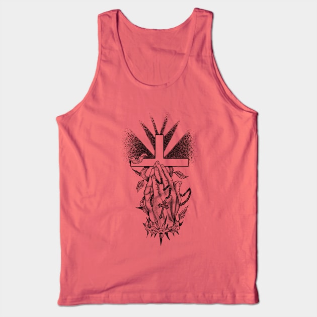 Pray (black version) Tank Top by Gmonster